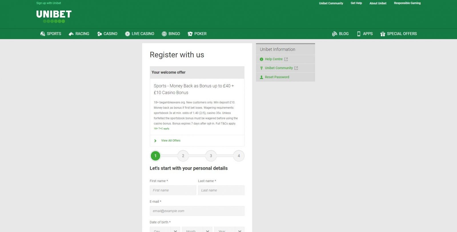 unibet-registration